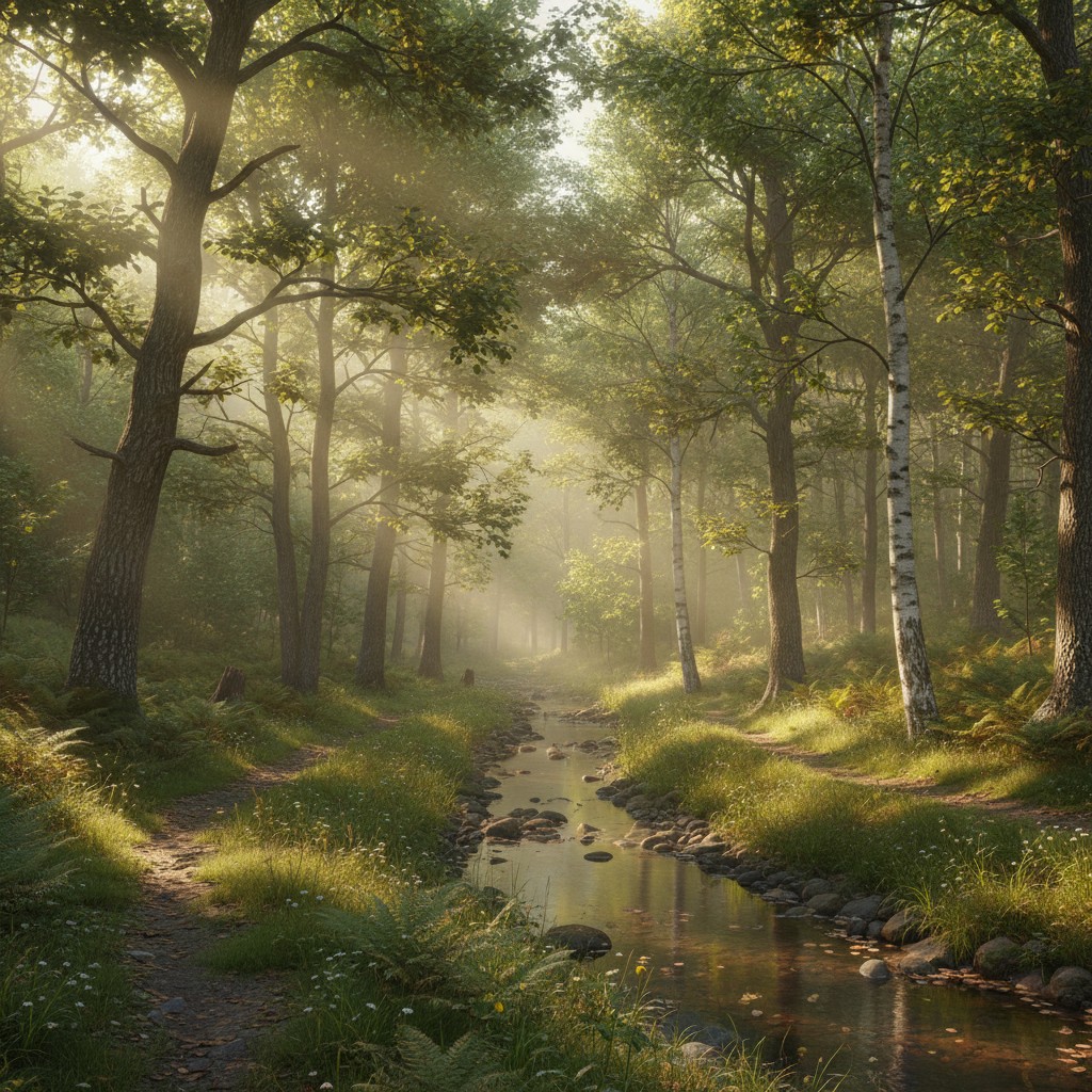 A neatly arranged workspace featuring a smooth, almond-colored writing pad made of vegan leather, flanked by a set of brushed metal pens and a matte ceramic vase holding a single eucalyptus stem. The desk is constructed from light ash wood with clean, defined edges, positioned by a taupe accent wall. Soft, diffused daylight from a nearby frosted window bathes the surface, creating gentle highlights and refined shadows. The scene exudes calm and order, evoking a professional yet welcoming mood. Captured at eye level with a balanced, centered composition and sharp focus throughout, the image emphasizes a sense of structure, clarity, and modern sophistication—perfectly reflecting the tranquil environment of a trauma-informed therapy practice.